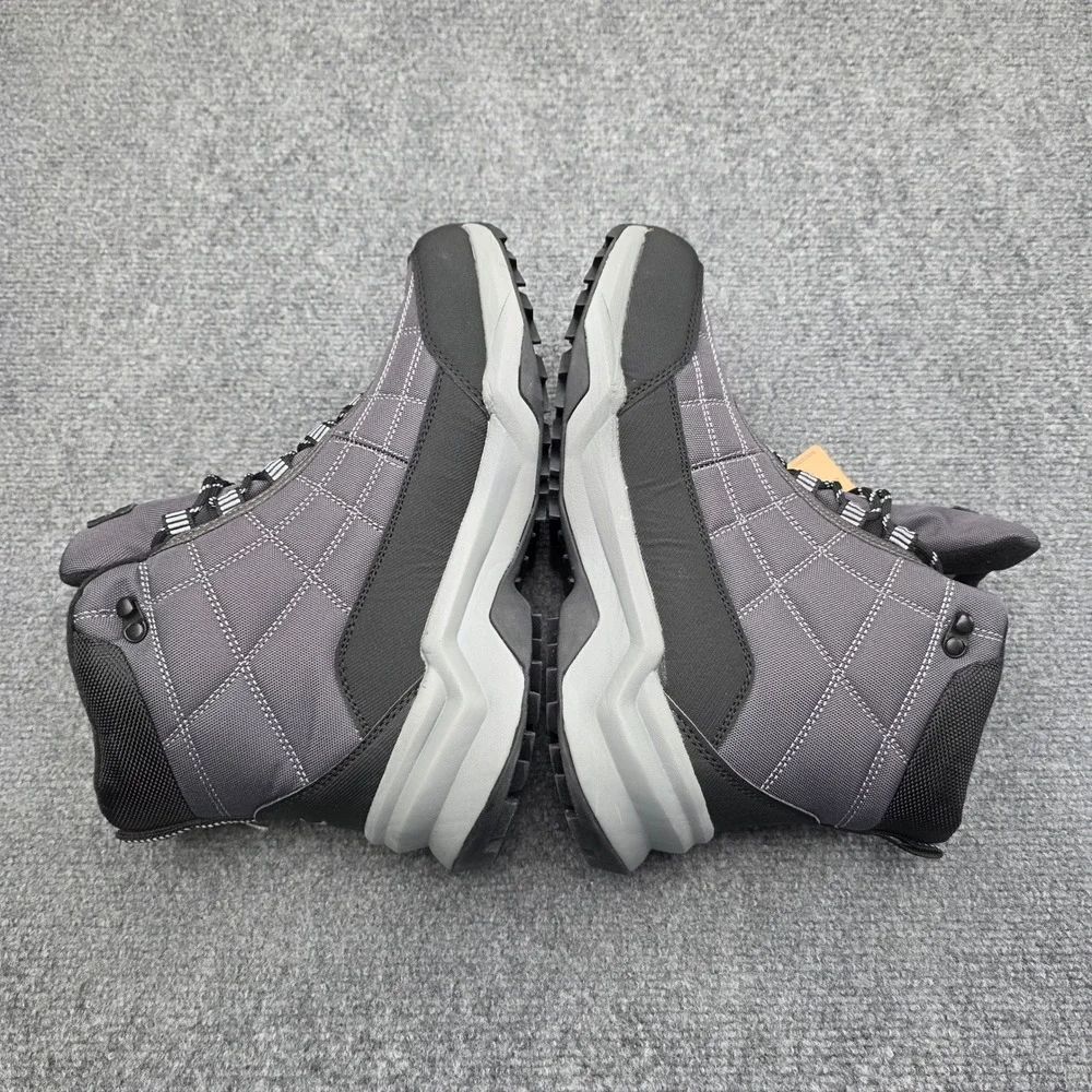 Eddie Bauer Hosmer Mens Size 9 Grey Quilted Hiking Boots Water Resistant Outdoor